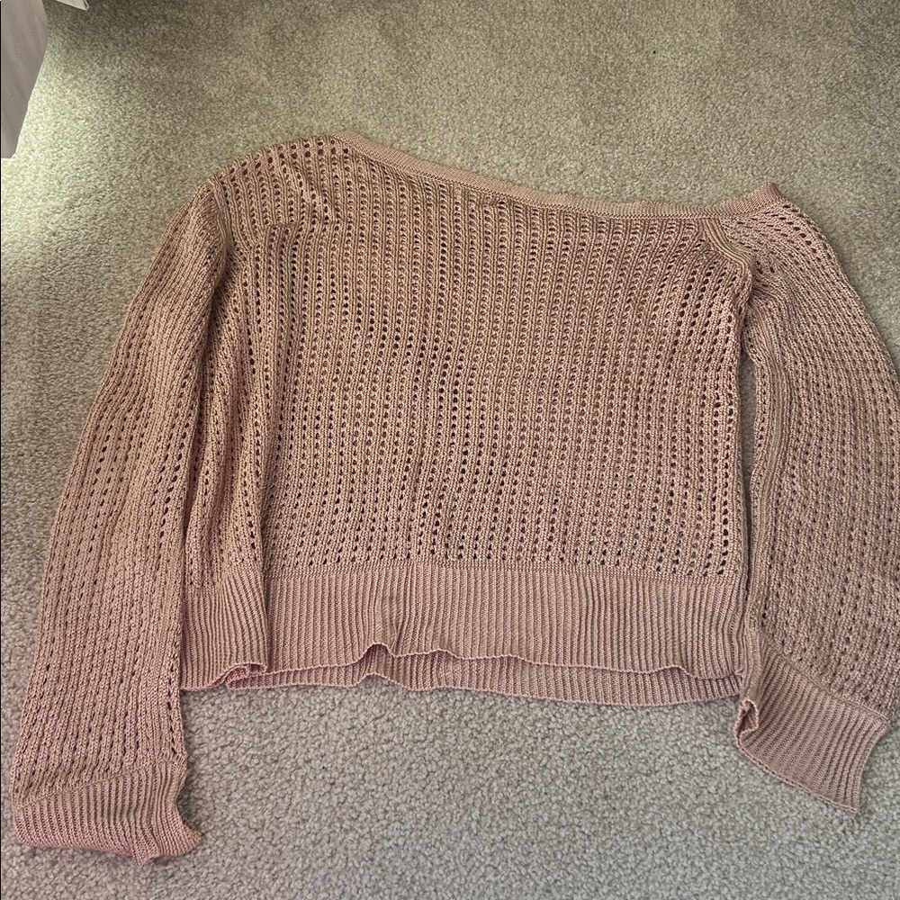 LPA Leo Off-Shoulder Open Knit Sweater - Picture 5 of 11